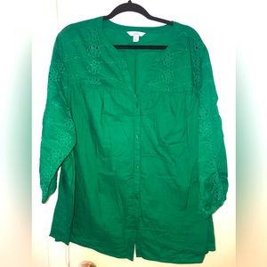 Croft and Barrow 2x button up 3/4 sleeve